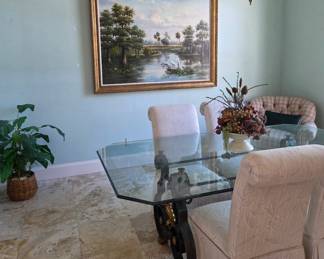 Shirley Hood; framed painting measures 57" (H) x 68.5" (W)