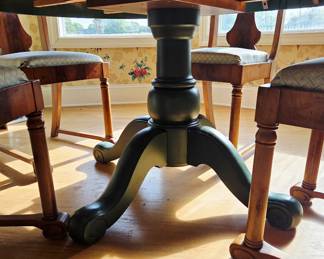 Ethan Allen Dining Table with Hunter Green Base