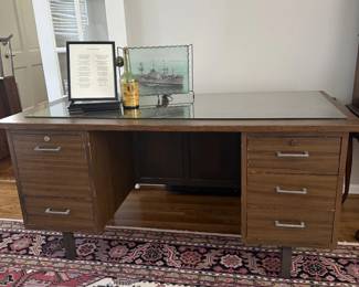 60s retro desk with glass top. Priced to sell. 