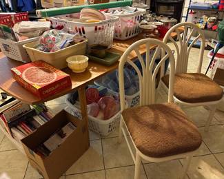 Drop leaf table and 2 chairs