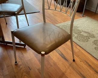 White and tan MCM lattice dining chairs (set of 4) $275 + tax 