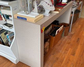 Laminate console table $45 + tax