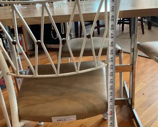 White and tan MCM lattice dining chairs (set of 4) $275 + tax 