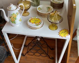 White metal side tables $30 + tax