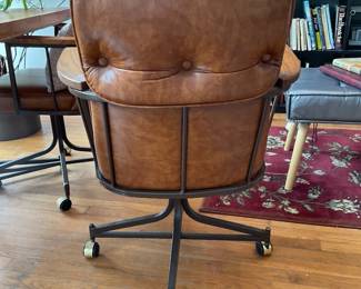 MCM laminate dining set with removable leave and leather executive chairs $2000 + tax