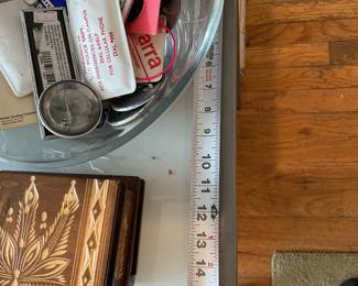 Metal and glass industrial style coffee table $25 + tax