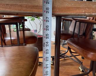 MCM laminate dining set with removable leave and leather executive chairs $2000 + tax