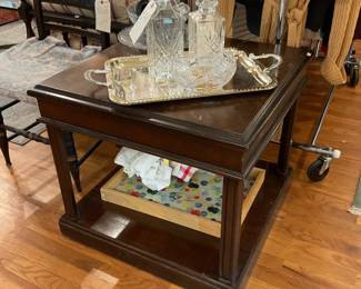 Traditional style wooden square coffee/side table $50 + tax