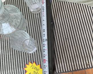 Metal and glass modern coffee table (has corner chipping) $25 + tax