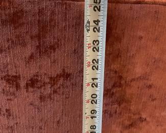 Vintage pink crushed velvet sofa