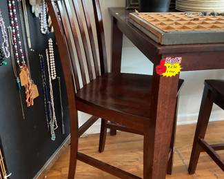 Solid wood high top dining set with 3 chairs $230 + tax