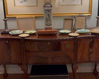 Very fine English mahogany sideboard from Preservation Interiors.