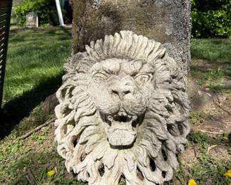 Concrete lion.