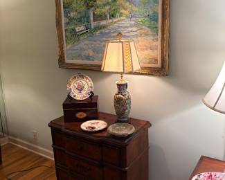 Large beautifully framed impressionistic painting.