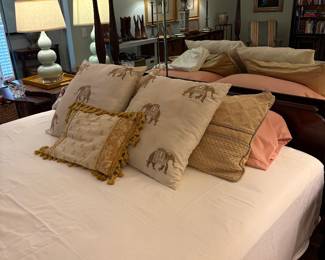 Primary suite Madison Square king bed with new king mattress.