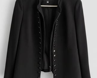 Giorgio Armani Black Military Style Jacket
