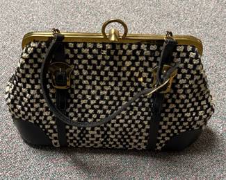 Roger Van S. Woven Frame Handbag