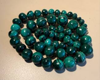 Malachite Bead Necklace