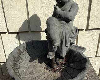 Cherub Shell Fountain Statue