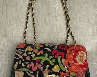 Chanel Quilted Floral Flap Bag