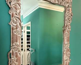 Ornate Acanthus Leaf Carved Wall Mirror
