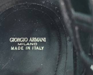 Giorgio Armani Black Patent Mesh Heels second image