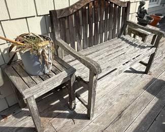 Weathered Teak Garden Benches
