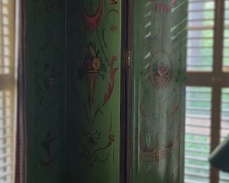 Chinoiserie Style HandPainted Folding Screen