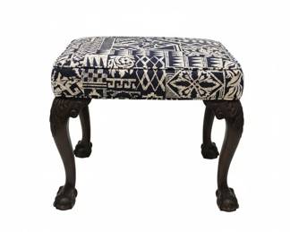 Chippendale Style Stool with Claw Feet