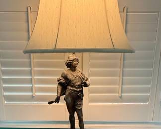 Figural Lamp in the Style of Auguste Moreau