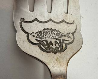Fish Motif Serving Fork