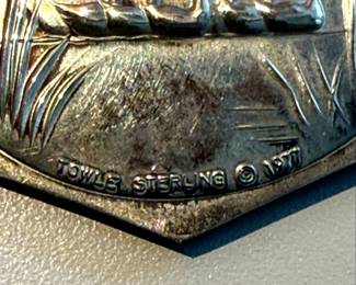 Towle Sterling 1971 Swan Medallion Pendant