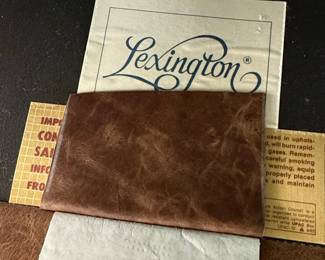 Lexington Leather Armchair and Ottoman