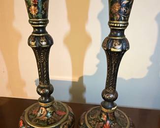 Three Hands Corp Floral Candlesticks