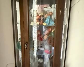 Wall-mounted Curio Cabinet with Figurines