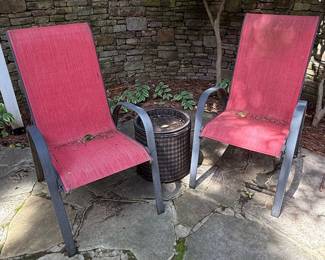 Red Sling Outdoor Chairs