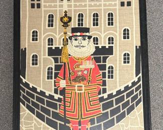Irish Linen Print of a Yeoman Warder by Edward Bawden