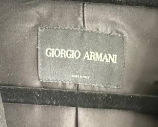 Giorgio Armani Black Shawl Collar Blazer