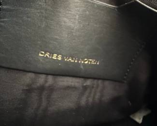 Dries Van Noten Python Embossed Leather Shoulder Bag