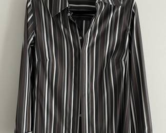 A-K-R-I-S Punto Striped Button-Up Shirt