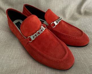 Rag & Bone Suede Loafers with Chain Detail
