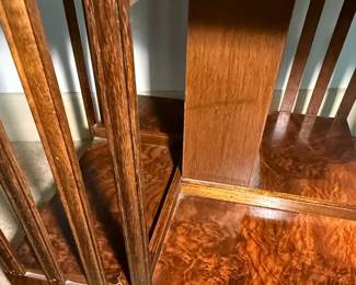 Burled Walnut Revolving Bookcase