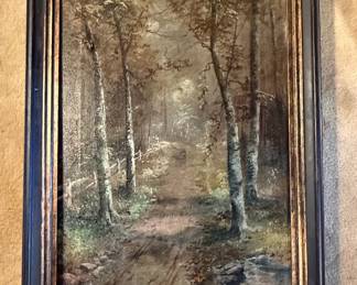 Forest Path Oil Painting