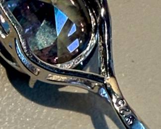 Mystic Topaz and Sterling Silver Pendant