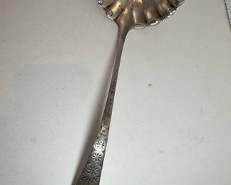 Sterling Silver Ladle with Rose and Star Engraving