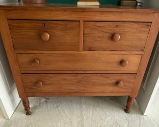 Sheraton Style Cherry Wood Chest of Drawers