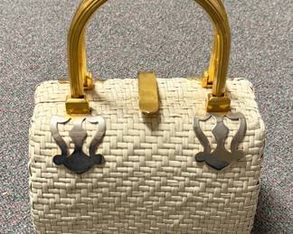 Koret's "Gilded Cage" Wicker Handbag