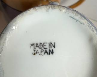 Made in Japan Lustreware Tea Set in Blue and Tan