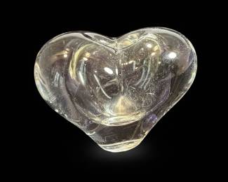 Handcrafted Lead Crystal Heart Dish