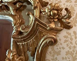Ornate Giltwood Rococo Style Mirror